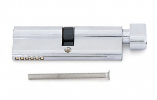 Цилиндр алюминиевый НОМЕ, 80 мм(40*40), 5 перф. ключей, верт., цвет хром